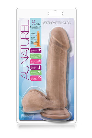 AU NATUREL 8 INCH SENSA FEEL DILDO LATIN