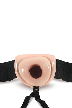 DR. SKIN 7 INCH HOLLOW STRAP ON VANILLA