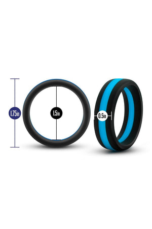 PERFORMANCE SILICONE GO PRO COCK RING BLACK/BLUE
