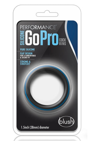 PERFORMANCE SILICONE GO PRO COCK RING BLACK/BLUE