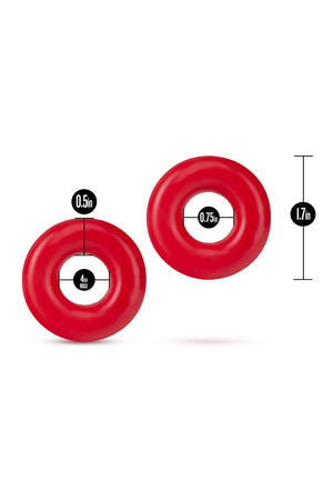 STAY HARD DONUT RINGS OVERSIZED RED