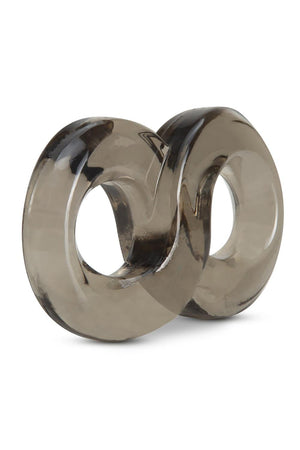 STAY HARD COCK RING AND BALL STRAP BLACK