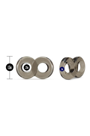 STAY HARD COCK RING AND BALL STRAP BLACK