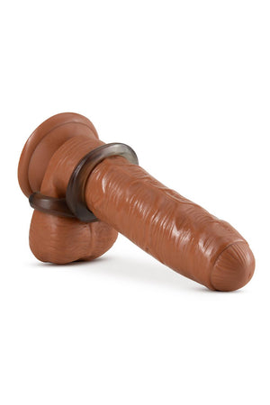 STAY HARD COCK RING AND BALL STRAP BLACK