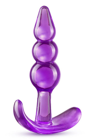 B YOURS TRIPLE BEAD ANAL PLUG PURPLE