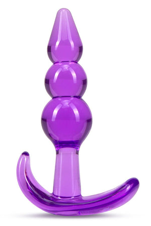 B YOURS TRIPLE BEAD ANAL PLUG PURPLE