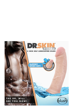 DR. SKIN 8 INCH SELF LUBRICATING DILDO