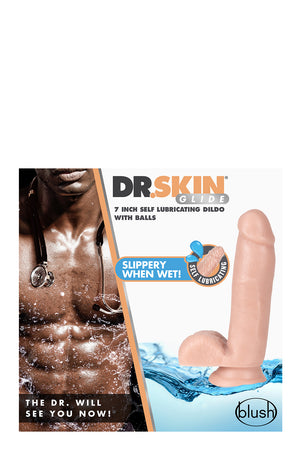 DR. SKIN 7 INCH SELF LUBRICATING DILDO