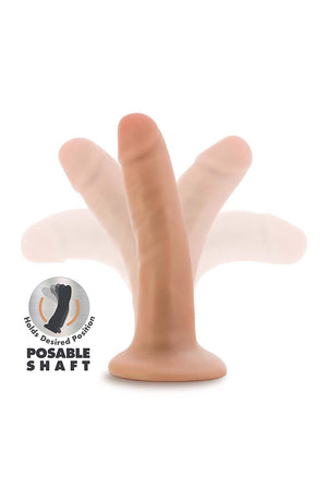 DR. SKIN PLUS 5 INCH POSABLE DILDO VANILLA