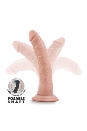 DR. SKIN PLUS 7 INCH POSABLE DILDO VANILLA