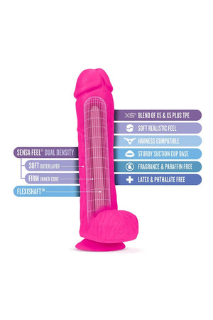 AU NATUREL BOLD BIG JOHN 11 INCH DILDO PINK
