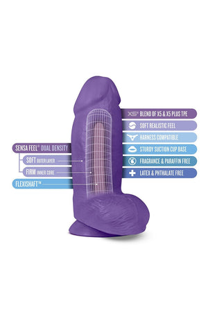 AU NATUREL BOLD CHUB 10 INCH DILDO PURPLE