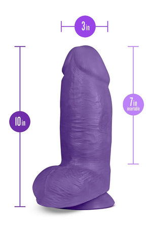 AU NATUREL BOLD CHUB 10 INCH DILDO PURPLE