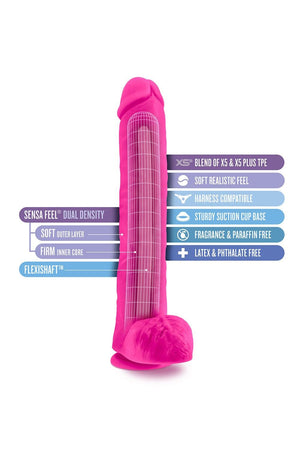 AU NATUREL BOLD DADDY 14 INCH DILDO PINK