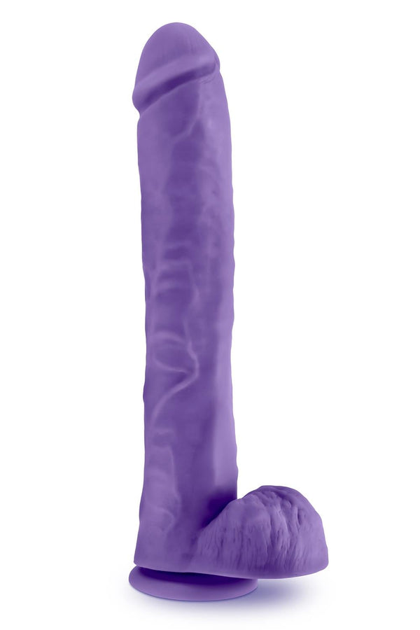 AU NATUREL BOLD DADDY 14 INCH DILDO PURPLE