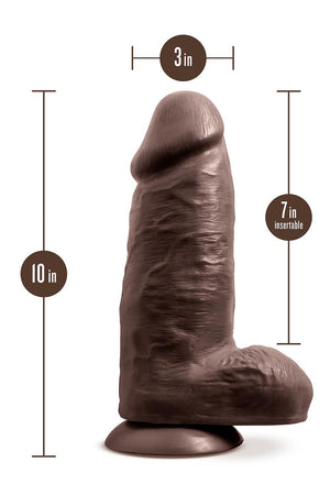 AU NATUREL CHUB 10 INCH DILDO CHOCOLATE