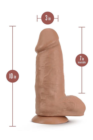 AU NATUREL CHUB 10 INCH DILDO MOCHA