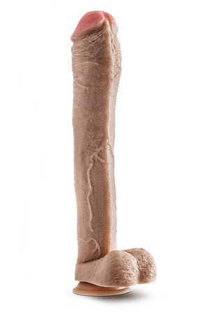 DR. SKIN MR. ED 13 INCH DILDO WITH BALLS BEIGE