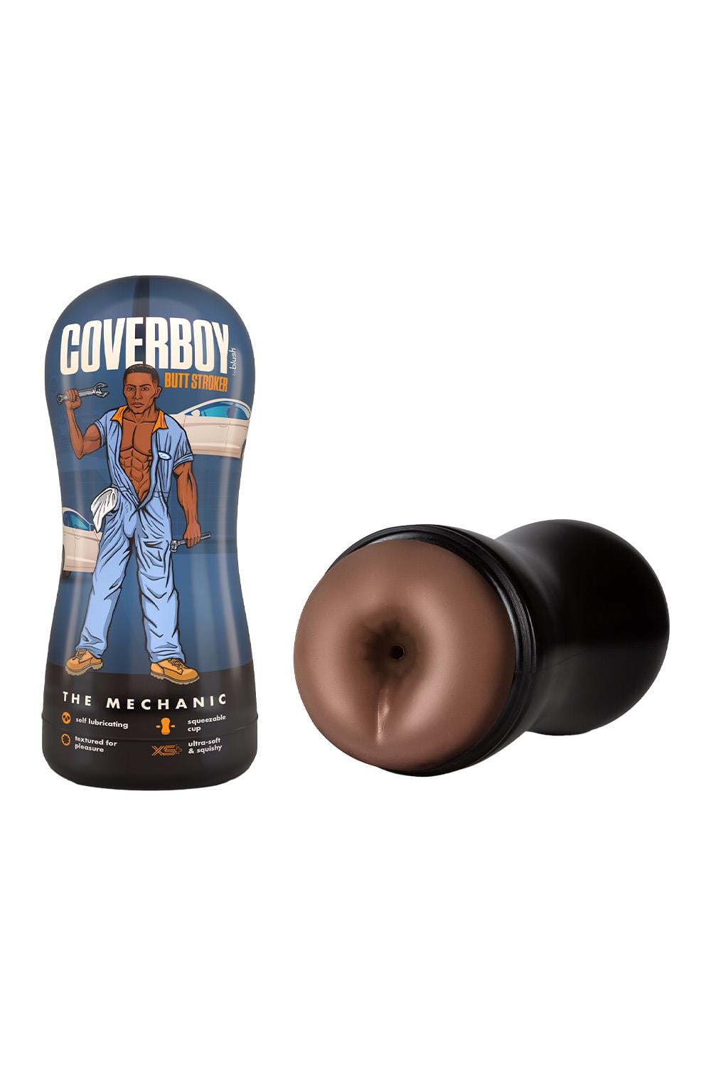 COVERBOY THE MECHANIC SELF LUBRICATING STROKER BROWN