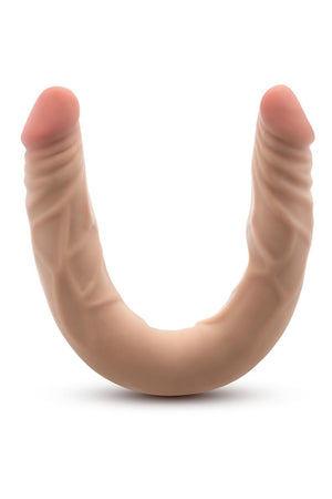 DR. SKIN PLUS 14” POSABLE DOUBLE DONG BEIGE