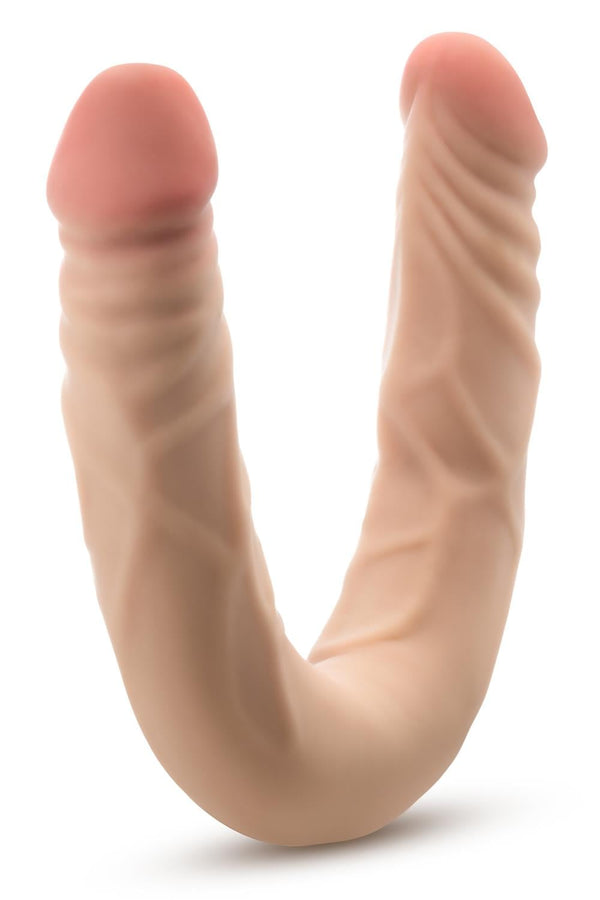 DR. SKIN PLUS 14” POSABLE DOUBLE DONG BEIGE