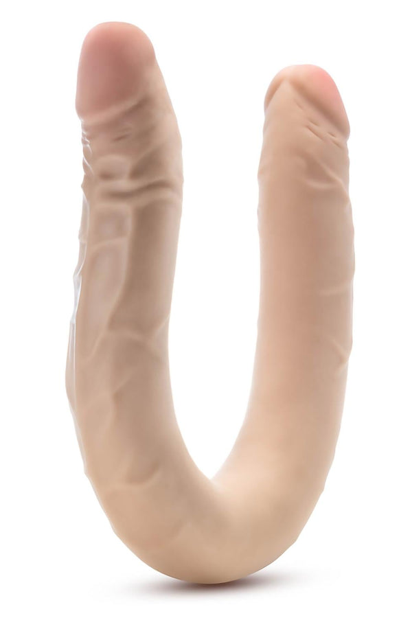 DR. SKIN PLUS 16.5” POSABLE DOUBLE DONG BEIGE