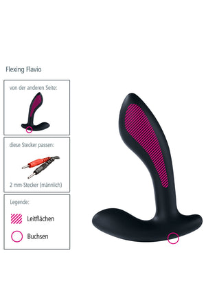 Plug anal d'électrostimulation Mystim Flexing Flavio