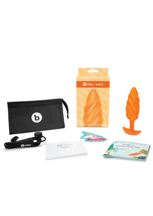 Plug anal texturé B-Vibe Swirl