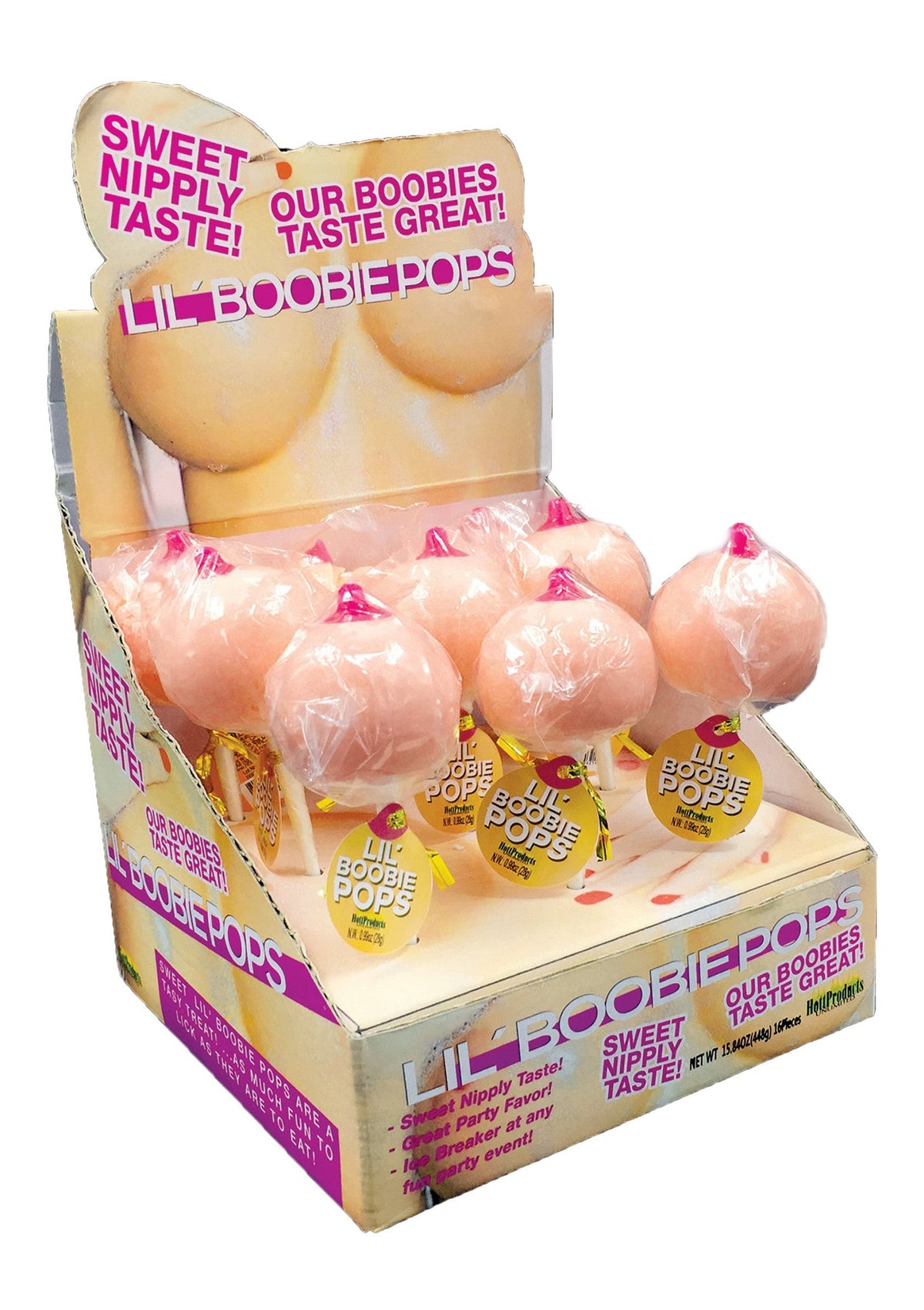 Présentoir de sucettes en forme de seins, 9 pièces