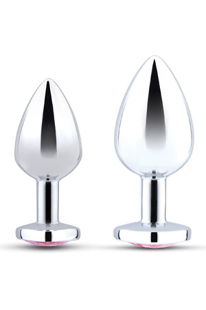 B-VIBE JEWEL HEART METAL BUTT PLUG TRAINING SET