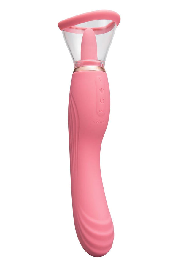 LE WAND LICK 3-1 DOUBLE ENDED VIBE WITH LICKING TONGUE STIMULATOR