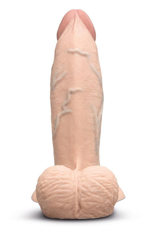 B-VIBE SLIPSKIN REALISTIC SILICONE DILDO 7 INCH GIRTHY CREAM