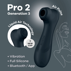 Pro 2 Génération 3 - Double Air Pulse Vibrator - Liquid Air et Connect App - Noir