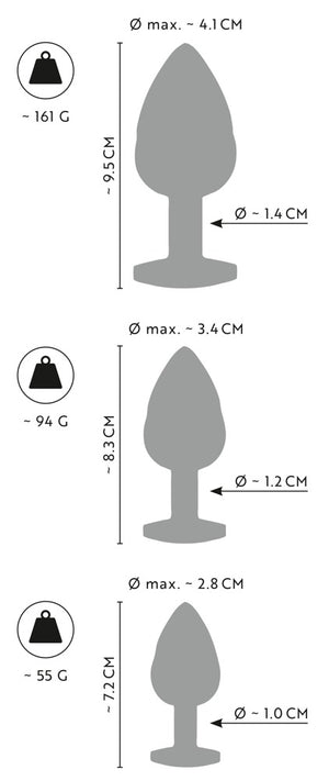 ANOS Metal Butt Plug Set Diamo