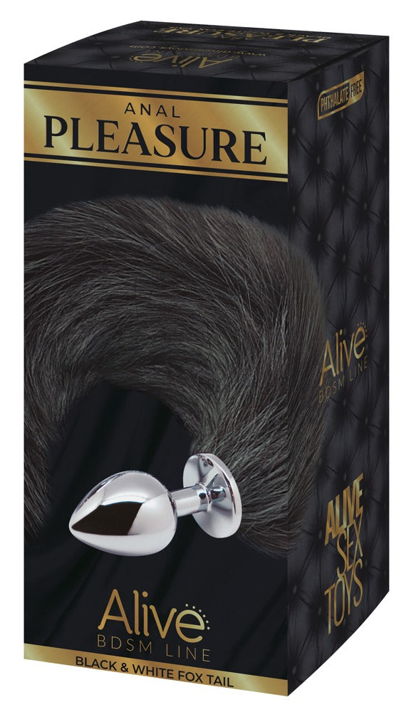 Alive Black&White Fox Tail S