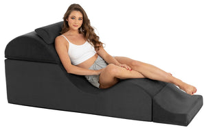 Aria Flip Chaise Black 22"