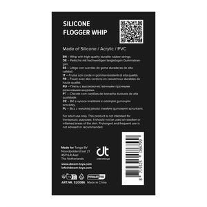 BLAZE SILICONE FLOGGER WHIP BLACK