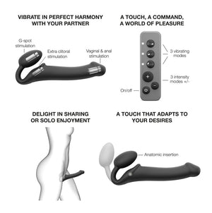 Vibrating Strap-On M Black