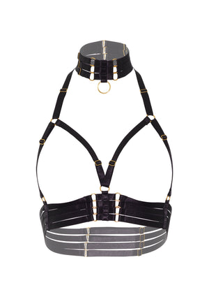Soutien-gorge ouvert avec collier anneau-O