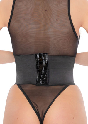 Serre-taille avant façon croco