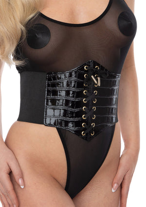 Serre-taille avant façon croco