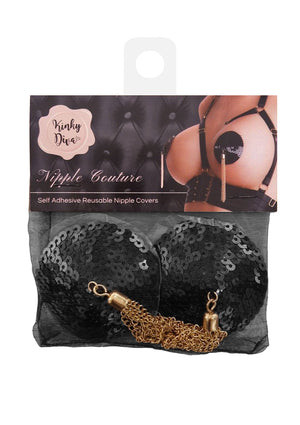 Cache-tétons à sequins avec chaîne