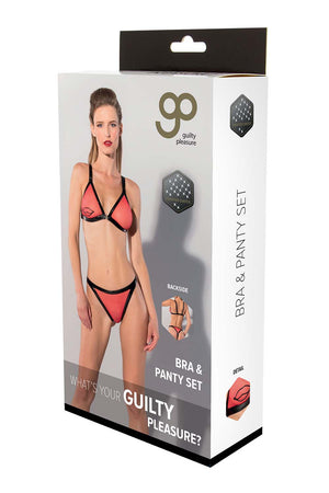 GP PRINTED BRA & PANTY SET, L