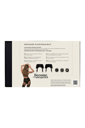 GUILTY PLEASURE MIDNIGHT SUSPENDER BELT BLACK, XL