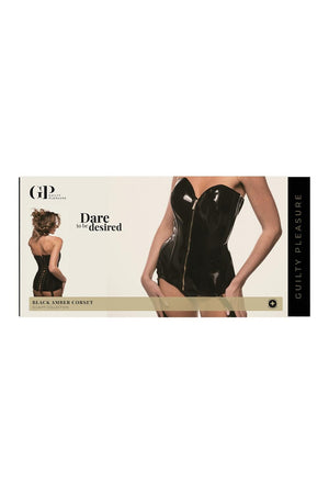 GUILTY PLEASURE BLACK AMBER CORSET BLACK, XXL