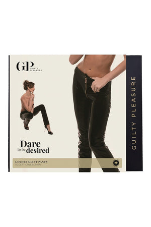 GUILTY PLEASURE GOLDEN GLINT PANTS BLACK, XXL