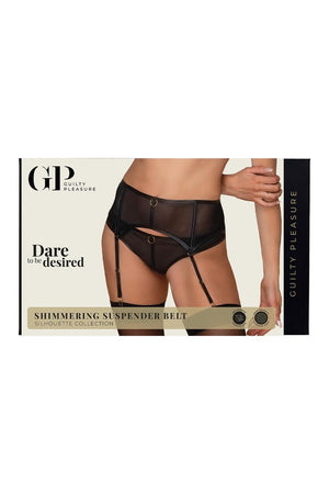 GUILTY PLEASURE SHIMMERING SUSPENDER BELT, S/M