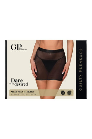 GUILTY PLEASURE MINI MESH SKIRT, L/XL