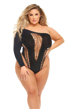 DOLLAR SIGN BODYSUIT BLACK, QS
