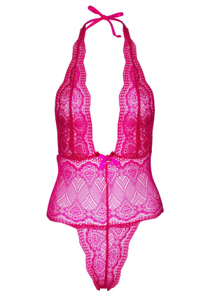 Teddy en dentelle motif cœur